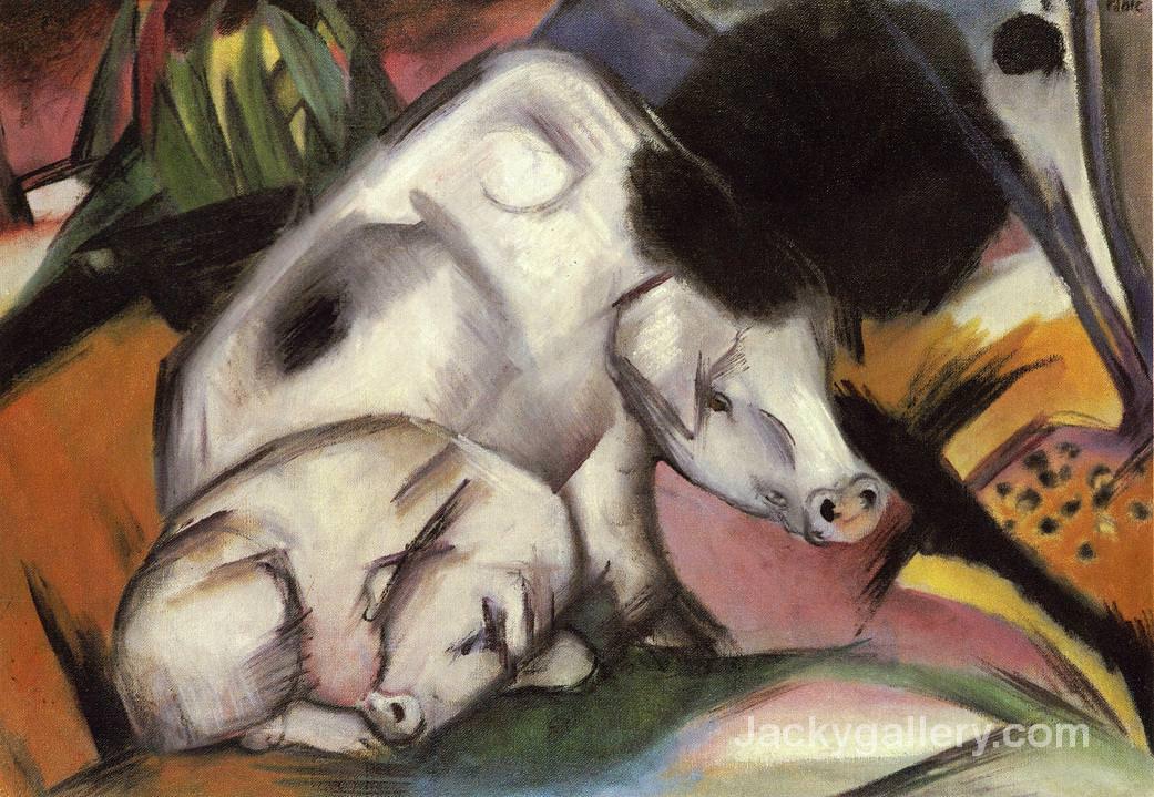 Pigs by Franz Marc paintings reproduction